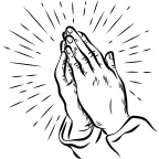 Mains jointes priantes