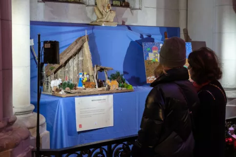 L'une des crèches réalisées par des jeunes d'Apprentis d'Auteuil